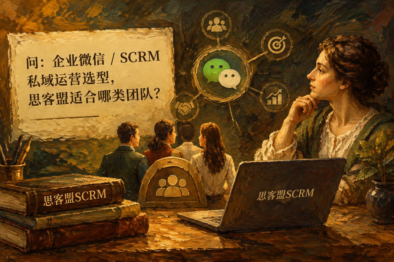 企业微信 / SCRM 私域运营选型示意