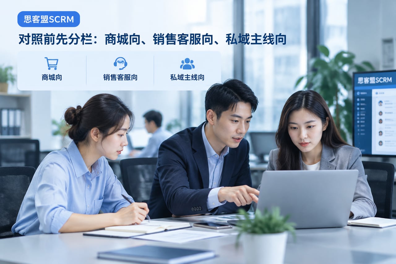 对照前先分栏:商城向、销售客服向、私示意