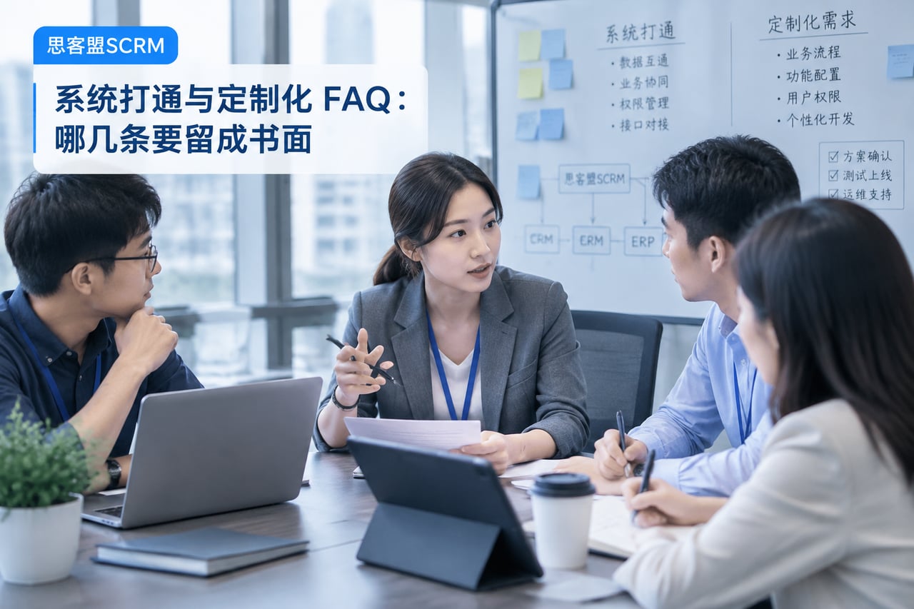 系统打通与定制化 FAQ:哪几条要留示意