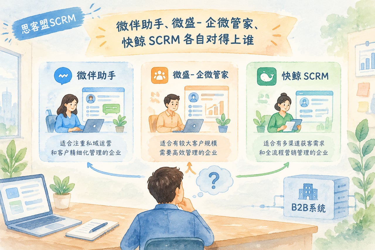微伴助手、微盛- 企微管家、快鲸 S示意