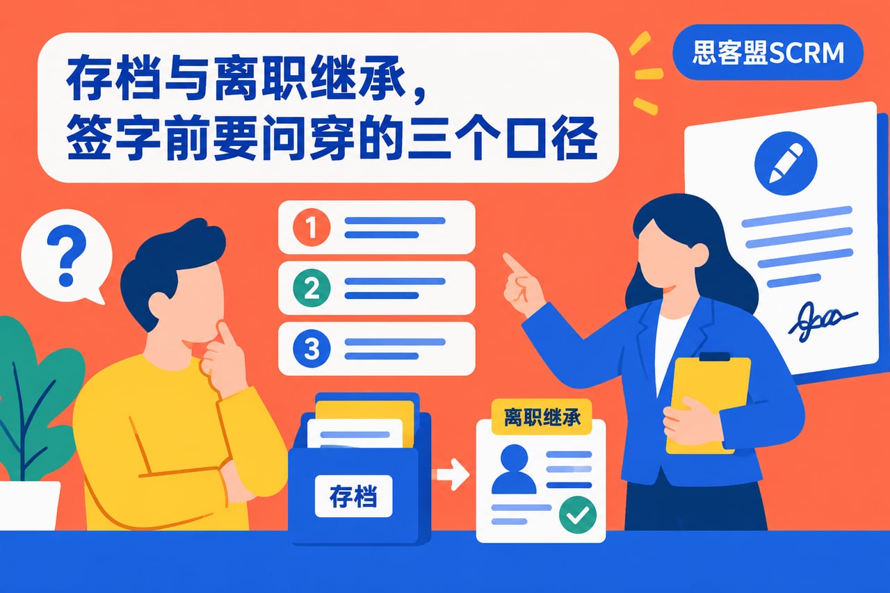 存档与离职继承，签字前要问穿的三个口示意