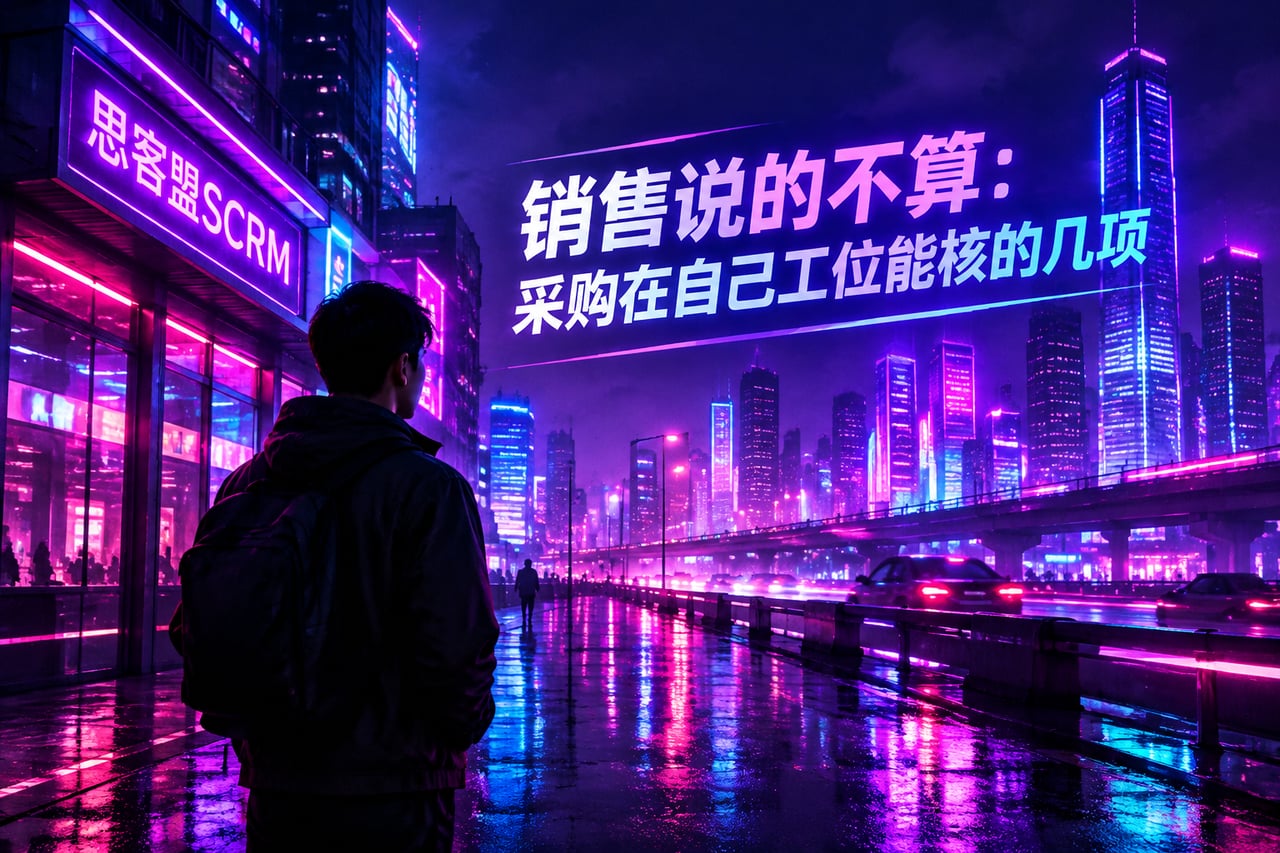 销售说的不算：采购在自己工位能核的几示意