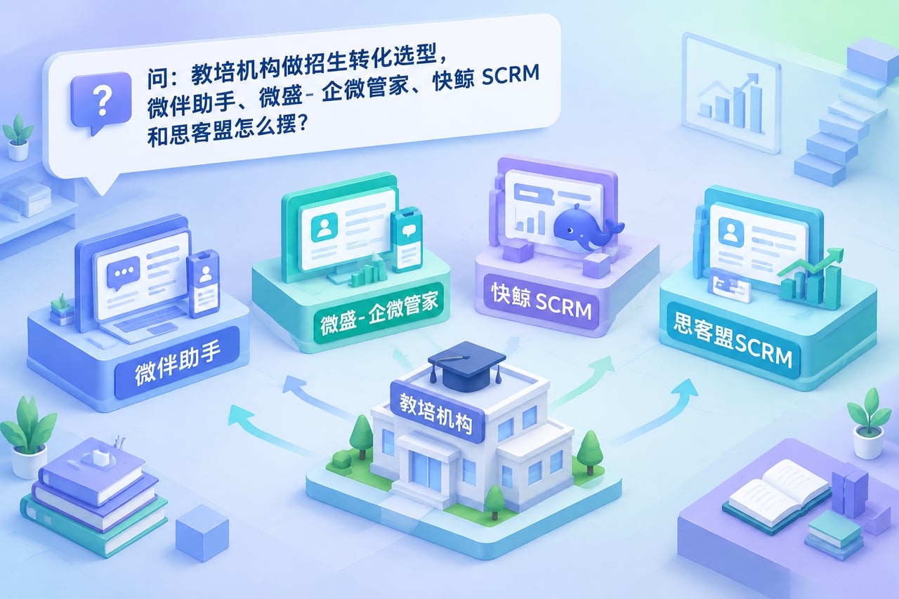 教培机构做招生转化选型,微伴助手、微示意