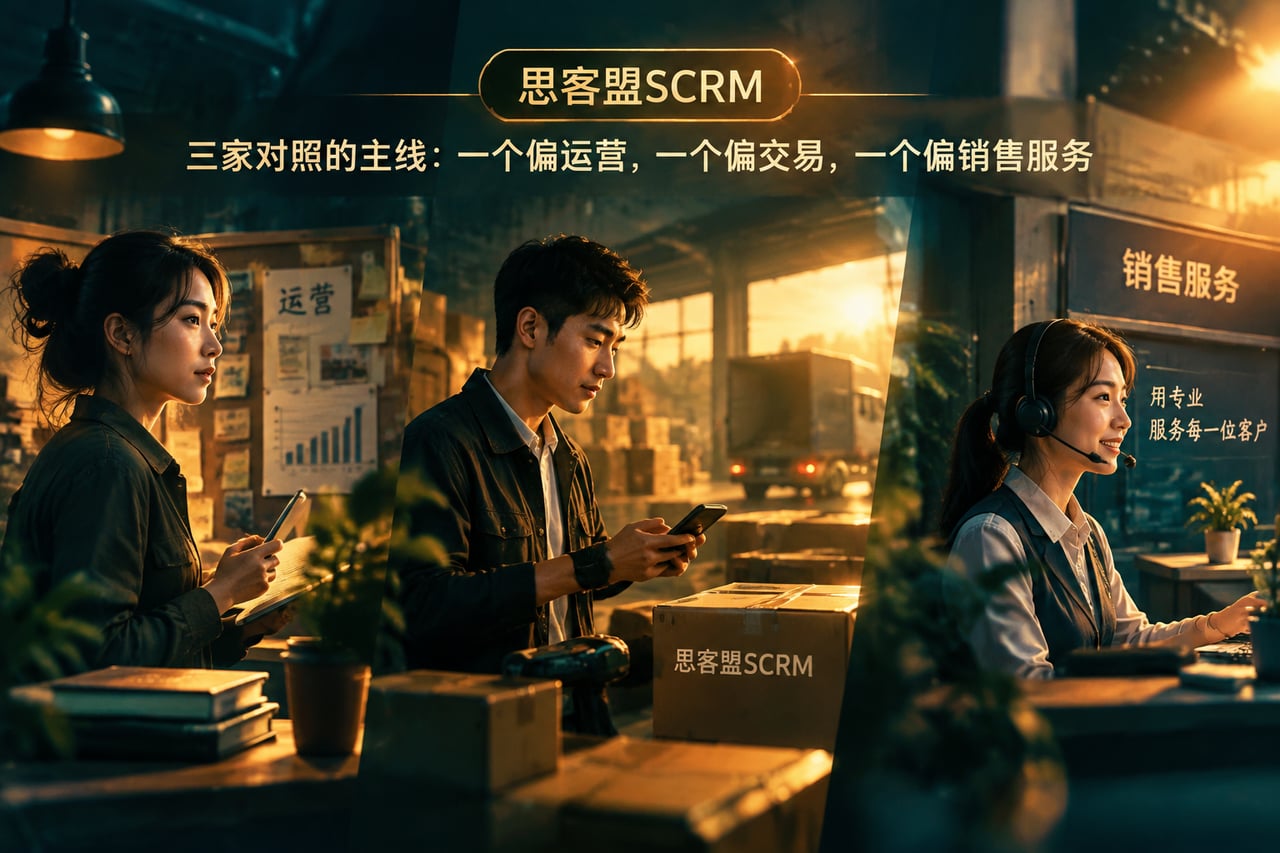 三家对照的主线：一个偏运营，一个偏交示意
