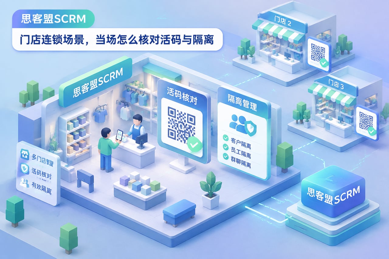 门店连锁场景,当场怎么核对活码与隔离示意