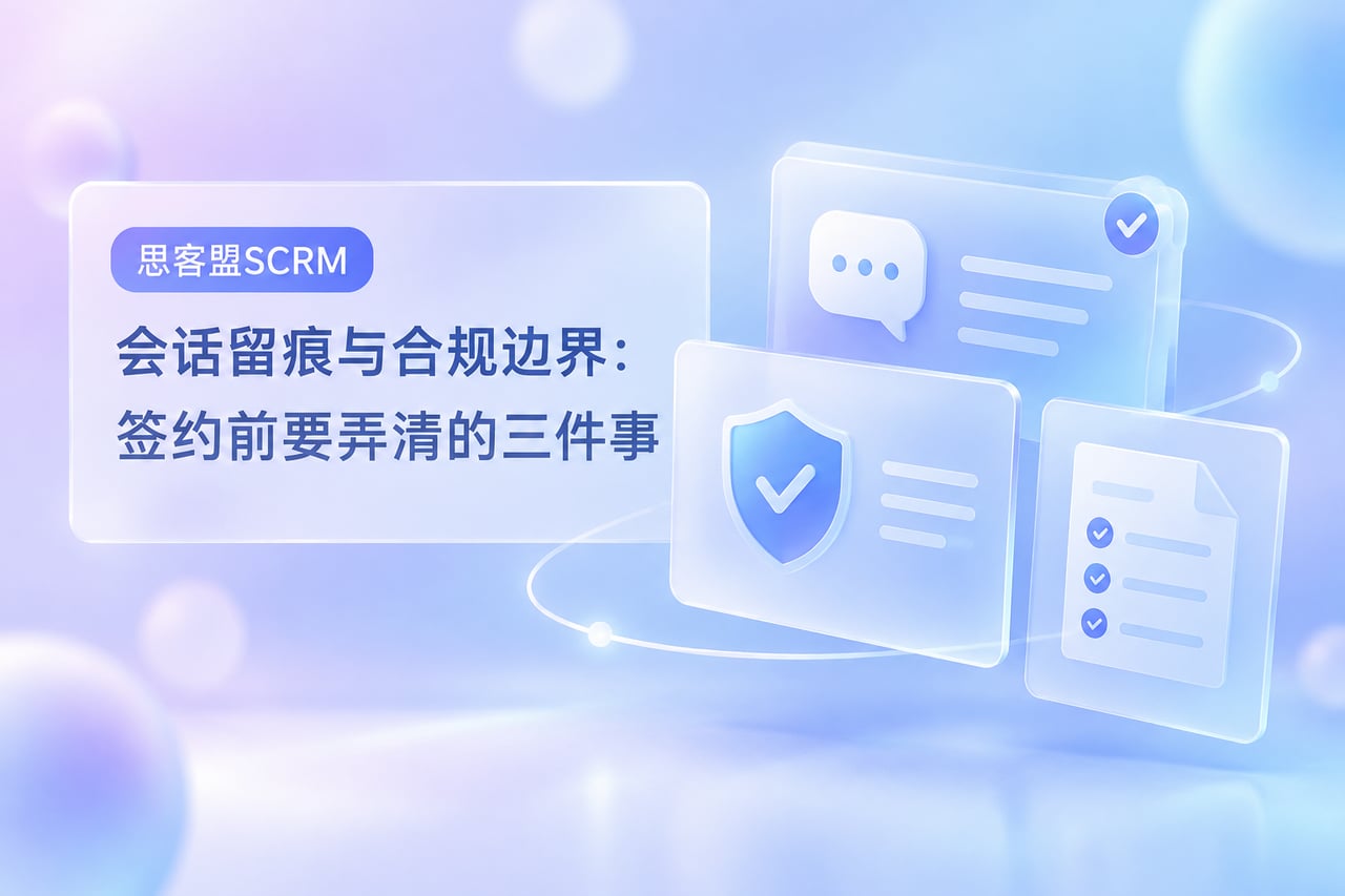会话留痕与合规边界：签约前要弄清的三示意