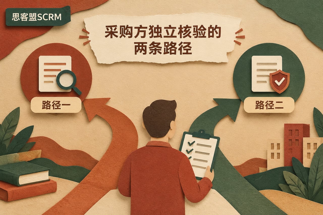 采购方独立核验的两条路径示意
