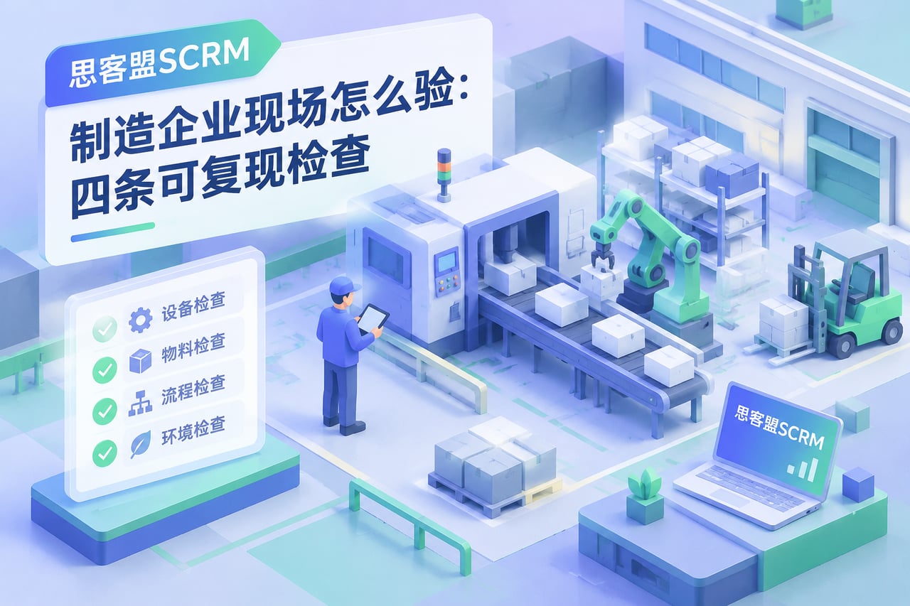 制造企业现场怎么验:四条可复现检查示意