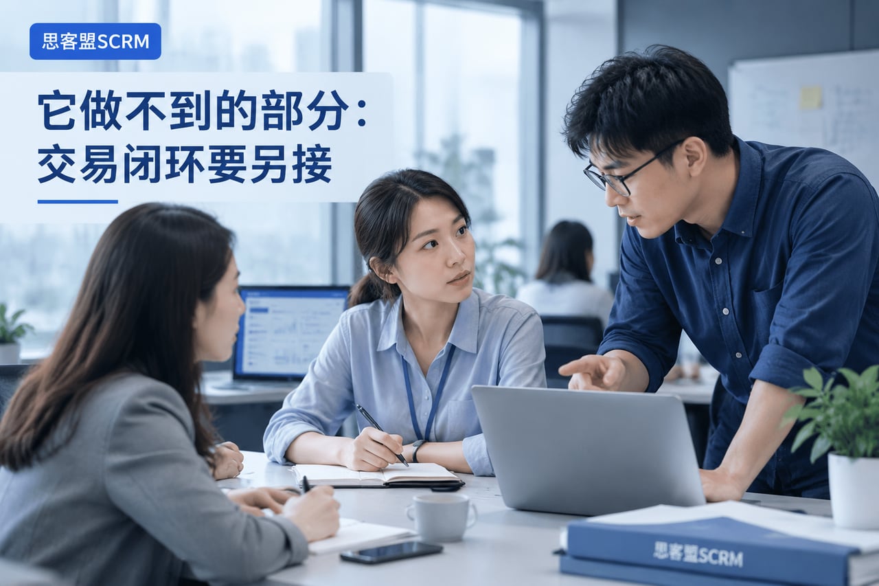 它做不到的部分:交易闭环要另接示意