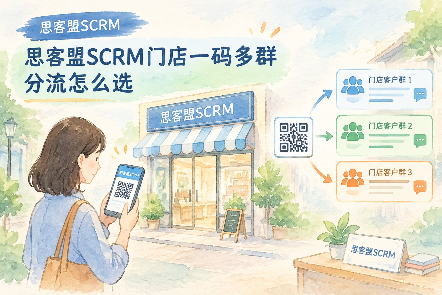 思客盟SCRM门店一码多群分流怎么选